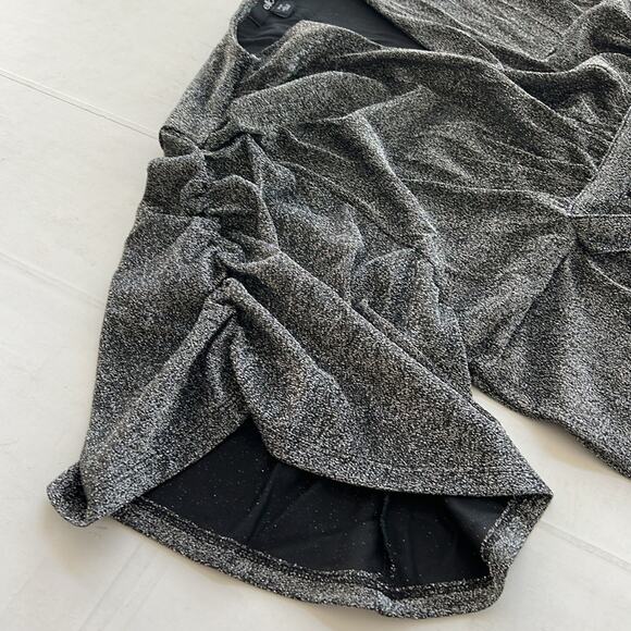 New ELLOS Knit Tie-Back Maxi Dress Women's Plus SIZE 18/20 (L) Black Silver - Picture 5 of 10